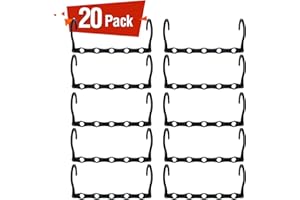 HOUSE DAY Lot de 20 Cintres Magiques Organisateur de Cintre Garde-Robe Rangement pour Vêtements Gain de Place dans Les Placard Noir 38CM Longueur