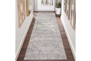 Homcomodar Vintage Runner Dywan z gumową podkładką 65x180cm Wytrzymała wykładzina do korytarza Nierozlewa się perski wykładzina do podłogi Runner do kuchni, korytarza, łazienki, sypialni