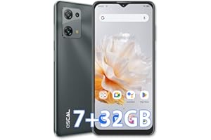 OSCAL Telephone Portable, C30 Smartphone Pas Cher, 7GO RAM+32Go ROM/TF-1To Extensible, Téléphone Portable avec 6,5" HD+ Écran, Caméras 12+5MP, Batterie 5080 mAh, Android 12, Face ID/OTG - Noir
