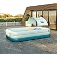 LIMOS Automatic Inflatable Swimming Pool with Sun Shade for Kids Adults Family Indoor Outdoor Blow Up Pool for Family Garden Backyard 428cm x 210cm x 60cm(Blue 4.28)