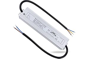REYLAX Fuente de Alimentación 24V 30W 1.25A, IP67 Imperméable Transformador Exterior, 220/230V a DC 24V, Voltaje Constante Driver, para Tira y G4 MR16 Luces LED