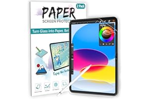 ABSONE [3 Pack] Paper Screen Protector for iPad 10th Generation (2022, 10.9 Inch), Matte PET Paper Screen Protector for iPad 10 - Anti Glare, Anti Fingerprint