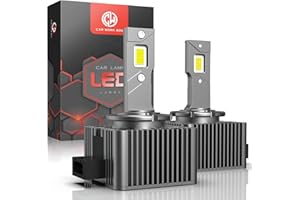 CAR WORK BOX D1S LED Lampadine, Sostituzione Per Lampadine D1S HID Xenon, 60w 12000LM 6500K D1S Lampadine Per Fari Aut