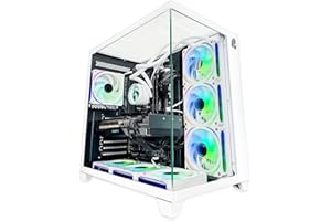 NitroPC - PC Gaming Extremo Gold (AMD Ryzen 5 7600X 6/12 5.3GHz, RX 9060 XT 16GB, RAM 32GB, M.2 1TB, Windows 11 Pro, WiFi) Ordenador de sobremesa, PC Gamer (Blanco)