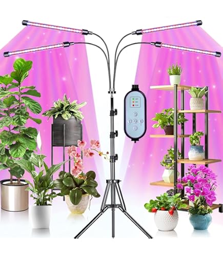Lampe De Croissance Pour Plantes, Lampe De Plante à 3 Têtes 132 LEDs, 5