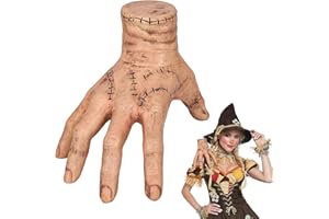 DONGSZQ Wednesday Händchen, Eiskaltes Händchen, Realistic Scarred Latex Hand, Wednesday Family Hand, Latex Händchen, Halloween Cosplay Gruselige Dekoration Requisiten
