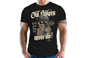 GASOLINE BANDIT Camiseta para hombre para los motociclistas mayores – Old Bikers Never Die