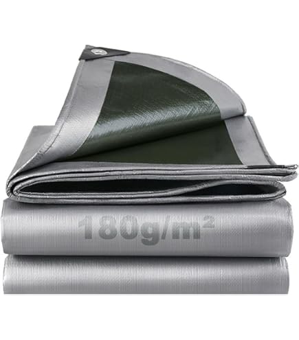 Protezione antivento da campeggio in telone di qualità per camion (telone per camion), stabile, con linguette e occhielli (1,4 m x 2 m, colore nero RAL9005