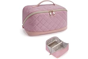 Wandering Nature Neceser Mujer Grande Maquillaje Impermeable – Bolsa de Cosméticos de Viaje con Separador Transparente, Múltiples Compartimentos y Asa – Organizador de Belleza Ideal para Regalar