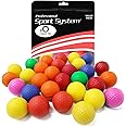 FINGER TEN Golf Practice Balls Elastic Foam Soft Value 12/24 Pcs, Golf Training Ball Spone Dimpled Exercise Balls for Golf Swing Training Aids Home Office Indoor Outdoor Backyard