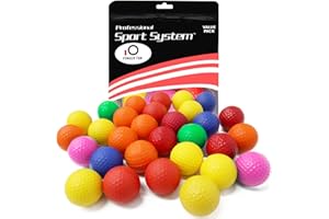 FINGER TEN Golf Practice Balls Elastic Foam Soft Value 12 Pcs, Dimpled Exercise Balls for Golf Swing Training Aids Home Office Indoor Outdoor Backyard