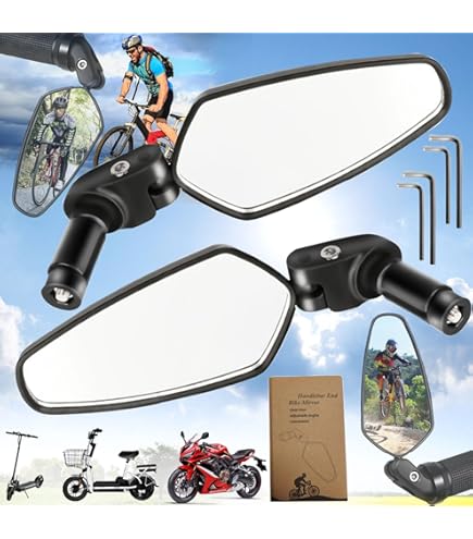 Flintronic Specchietto Retrovisore Per Bicicletta, 1 Pezzi 360 - Foto 11