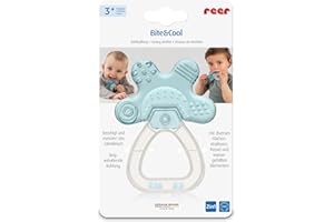 reer Bite&Cool - Massaggiagengive refrigeranti per bambini, con effetto di raffreddamento duraturo, per bambini a partire dai 3 mesi in su, aiuto rinfrescante per la dentatura, giocattolo motorio per