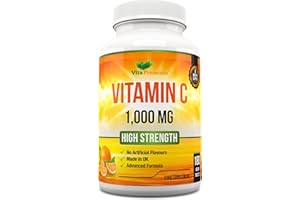 VITA PREMIUM Vitamin C 1000mg - 180 Vegan Tablets | High Strength, Immune Support, Easy to Swallow, Ascorbic Acid Supplement | 6-Month Supply for Overall Health & Wellness
