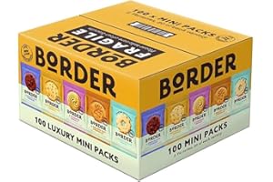Border Biscuits Mini Selection Box, 100 Packs, 5 Varieties, Luxury Assorted Biscuits