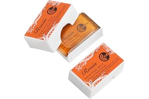 SOPWMAP 2 Pezzi Colofonia Naturale per Violino e Violoncello, Pece per Violino Violoncello,Resina per Violino, Colofonia per Violino,Naturale Colofonia a Bassa Polvere, per Musicisti Professionisti (2PCS)