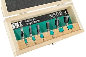 ENT EUROPEAN NORM TOOLS ENT 09007 Juego de 6 fresas ranuradoras - Metal duro con corte básico para perforar Z2+1 - Ø 6-8-10-12-16-20 - Vástago Ø 8 mm