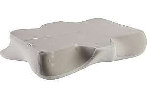 SILKENA Ergonomiczna Poduszka Pod Karkiem,Poduszka Szyjna do Snu,Poduszka z Pianki z Pamięcią,Odpowiedni dla osób śpiących na plecy,na boku i na brzuchu,Zdejmowana Poszewka 64×41×10/11cm