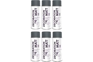 DECO COLOR Fahrzeugteile Hoffmann 6er Sparpack DC Lackspray matt 400ml nach RAL freie Farbauswahl (6 Dosen in anthrazit MATT RAL 7016)