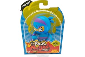 FART NINJAS Fart Ninja | Cheek Burner Series 8 Collectible Figures| 10 Hilariously Realistic Fart Sounds | Ages 5+ Gifts & Toys 8 to Collect, Pequeño, Blue