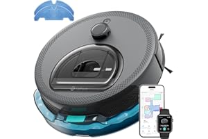 LEFANT M330 Pro Robot Aspirador y Fregasuelos con Mapeo 3 en 1, Navegación dToF, 5000Pa, 150min, Mini Diámetro 28cm, Evitación de Obstáculos PSD 190°, App/Alexa/i Watch, Ideal para Alfombras, Gris