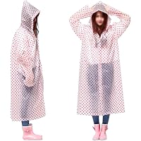 AllExtreme EXRS02A Women EVA Waterproof Transparent Rain Coat Hooded Outdoor Water Resistant Portable Raincoat Suit for…
