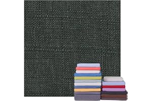 AQIGR Housses de Coussin de Chaise de Jardin 3/5/8/10/15/20cm Épais Tissu Lin Housse de Remplacement avec Fermeture Éclair Antidérapante pour Coussin Carré de Cuisine Salle à Manger Canapé(Dark grey,40x40x3