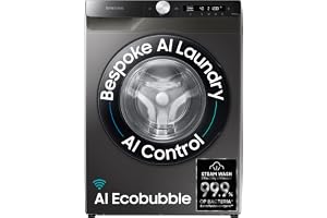 Samsung 8 kg, 5 star, AI Control, AI Eco Bubble, Wi-Fi, Digital Inverter, Motor, Fully-Automatic Front Load Washing Machine (WW80T504DAX1TL, Hygiene Steam, Inox)