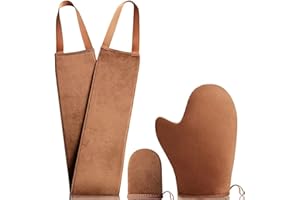 FADBUDS 3 Stück Selbstbräuner Handschuh, Selbstbräuner Rücken Applikator, Bräunungshandschuh Handschuh Selbstbräuner Körper Handschuh, Applicator Mitt für Solarium Creme Bräunungscreme Bräunungsöl