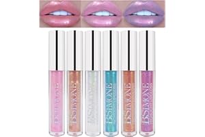 ‎DENESTUP 6er Pack Glitter Liquid Lipsticks, Neon Diamant Shimmer Metallic Lipstick, Wasserdicht Langanhaltender Halt Makeup Kit Gesicht Augen Glühen Schimmer Glänzend Lipgloss Set