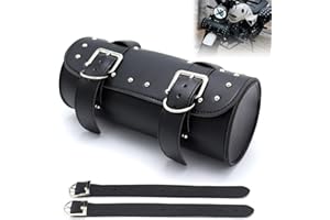 MEYAGOT Universal Motorrad Satteltasche, Motorrad Werkzeugtasche, Motorradtasche Motorrad Werkzeugtasche Pu, Sattel Taschen Motorrad Zubehör Für Meisten Motorräder Und Geländefahrzeuge (Schwarz)