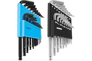 LOZAGU 36-Piece Allen Key Set, Ball End, SAE and Metric Hex Key Set