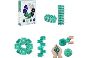 Noxus Fidget Sphere Magnétique Pentagones 12 Pièces Aqua Jouet de Bureau Amusant pour Adultes (Vert)