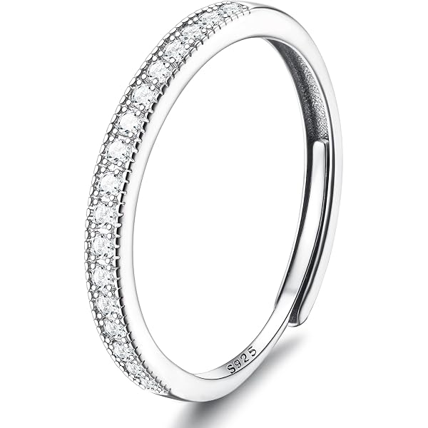 Anello Promessa In Argento 925 Con Pietra Opale Bianco Sintetico – Confezione Regalo, Simbolo Di Speranza