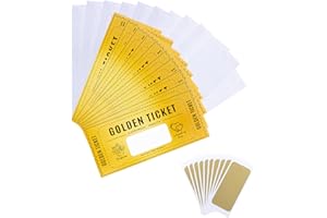 JiaHeHe Lot de 10 Tickets Dorés à Gratter Personnalisables, Cartes Cadeaux Idée Originale pour Noël, Anniversaire, Cadeaux de Voyage, Bon Cadeau Personnalisé avec Enveloppes Blanches