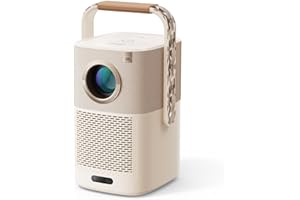 Beamer Outdoor mit wiederaufladbarem Akku, Beamer Sound von JBL, Native 1080P FHD Tragbarer Projektor mit WiFi 6 und Bluetooth, Autofokus Beamers Heimkino für Outdoor Home(Camouflage-Griff)