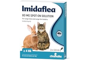 ImidaFLEA Spot On Flea Treatment for Large Cats & Large Rabbits 80mg 3 Pipettes
