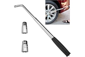 SURPZON Heavy Duty Car Wheel Wrench - Wheel Brace for Car, Telescopic Lug Nut Tyre Wrench, Reversable 17mm, 19mm, 21mm & 23mm Sockets to Suit All Cars Nuts, Wheel Nut Wrench