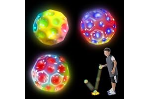 SINWIND 3 Stück Leuchtender Moon Ball, Moonball Hohe Sprünge Gummiball Space Ball, Galaxy Ball 7 cm Bounce Ball Bouncing Ball für Kinder, Astro Bouncy Balls for Kids Gift (A)
