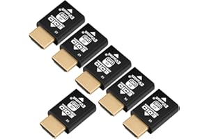 EVANLAK Emulatore mini HDMI EDID Passthrough – 1080p a 4K a 60Hz | Design compatto | Supporta interruttori HDMI, estensori, ricevitori AV, splitter video 3840 x 2160 @ 60Hz - 6 pezzi