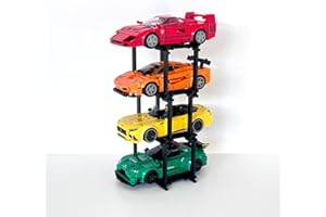 The Good Idea Espositore per 4 veicoli Lego Speed Champions, elegante organizer con espansione infinita, senza bisogno di attrezzi, organizzazione per auto in mattoni e mensole da garage di Formula 1