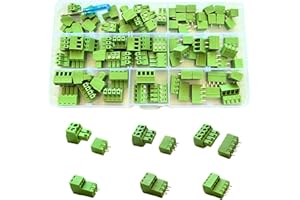 BASECONEX 40 Conectores de Bloque de Terminales Enchufables de 2, 3 y 4 Vías | Ángulo Recto | Paso 3,81 mm | Alta Precisión para PCB | Terminales para Proyectos Electrónicos