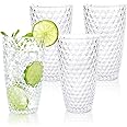BELLAFORTE Shatterproof Tritan Plastic Tall Tumbler, Set of 4, 19oz - Laguna Beach Drinking Glasses - Unbreakable Tritan Drinking Glasses for Parties - BPA Free - Clear