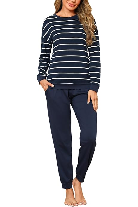Ensemble Survêtement Femme 2 Pièces - Haut Manches Longues & Pantalon - Loungewear Doux - Automne/Hiver - Yoga, Décontracté