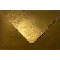 A5 Blanko-Karten-Set – 10 Karten & Umschläge, 300 G/m², 3-fach Gefaltet, Farbig, Für Grußkarten & Einladungen (Metallic-Gold)