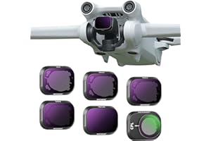 NEEWER Zestaw filtrów ND kompatybilny z DJI Mini 3Pro, filtr o neutralnej gęstości, obiektyw drona, akcesoria z 6 szt.: CPL ND8, ND16, ND32, ND64, ND128 (rama z tworzywa sztucznego)