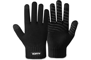 4UMOR Guantes de Invierno Hombres Mujeres Guantes de Pantalla Táctil Palma Antideslizante para Clima Frí o para Correr Andar Actividad de Aire Libre Esquiar Conducir