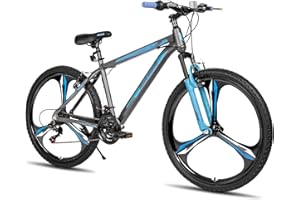 HILAND 26 inch Mountain Bike Hardtail Mtb Bike Bicycle suspension fork V brake SHIMANO 21 Speeds Gear 3/6-spoke Wheels for Men Women Boys and Girls White Aluminium Frame