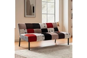 Hroth 3 Seater Folding Sofa Bed,5 Adjustable Backrest Angles,Convertible Bed Settee, 3 Seater Sofa Couch Living Room/Guest Room/Home Office,Multicolored