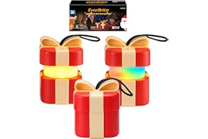 EverBrite 3 Lanterne Albero di Natale con Confezione Regalo, 5 Modalità Luce, con Batterie AAA, Idea Regalo per Natale, Luci per Interni ed Esterni